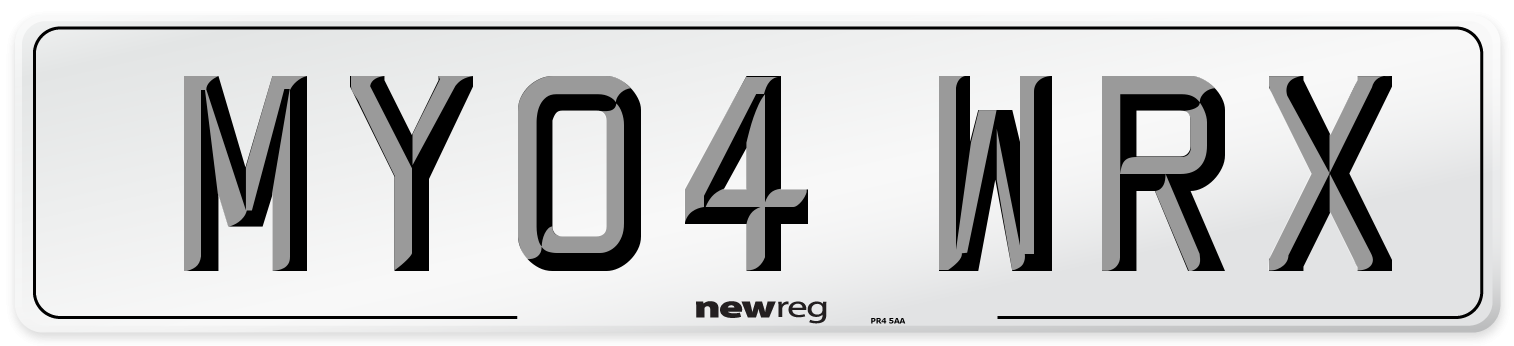 MY04 WRX Number Plate from New Reg